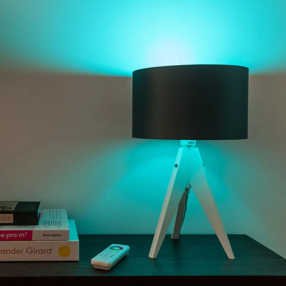 Dæmpbar Led-Pære|Smarte Lyskilder ^ tint Müller Licht white+color Set 2xE27+styreenhed