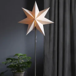 STAR TRADING Dekorationsbelysning > Moa dekorationslampe, stjerne + skærm, fod af eg
