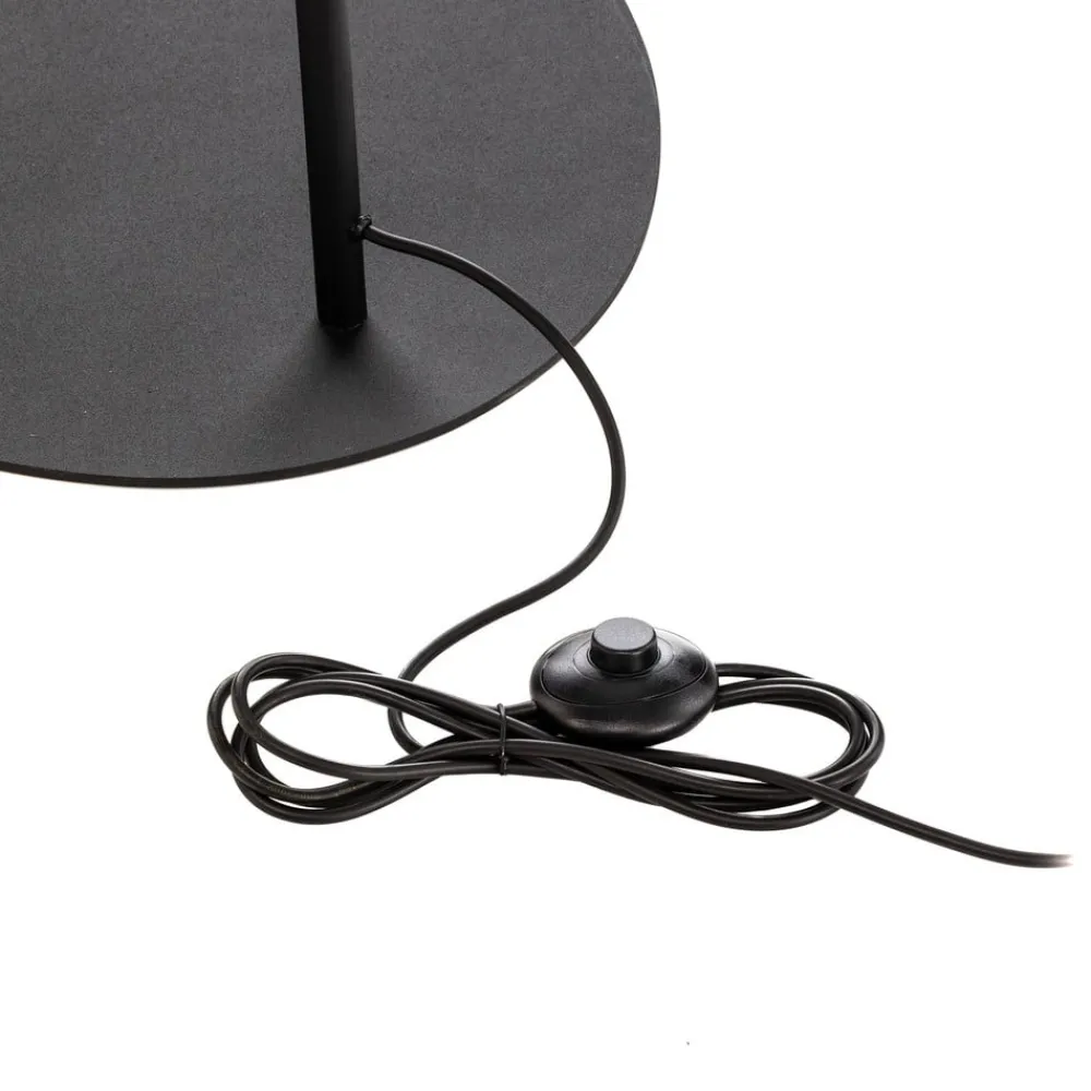 Gulvlamper ^ TK Lighting Moby Black gulvlampe med tekstilskærm