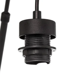 Gulvlamper ^ TK Lighting Moby Black gulvlampe med tekstilskærm