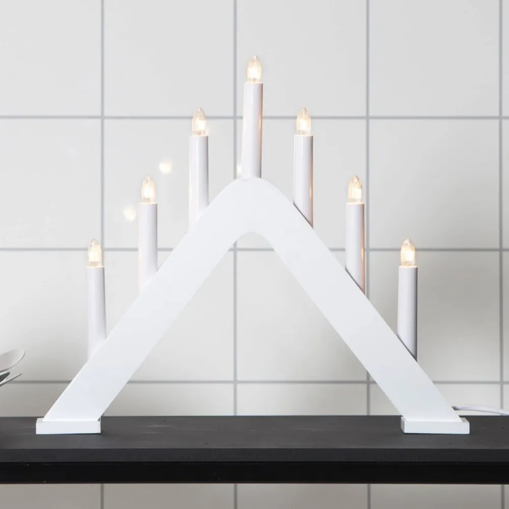 STAR TRADING Julepynt|Vinduesdekoration > Moderne designet lysestage Jarve hvid