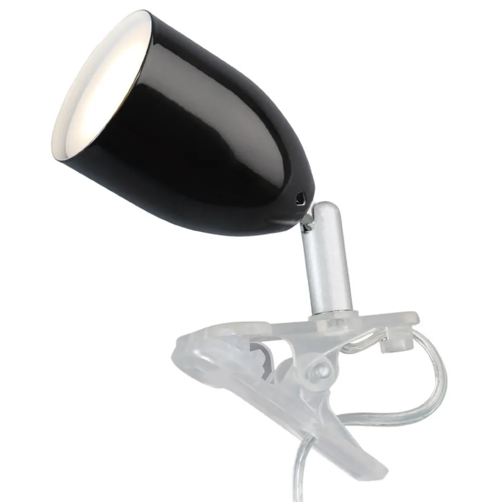 Bordlamper ^ Brilliant Moderne LED-klemmelampe LEO i sort