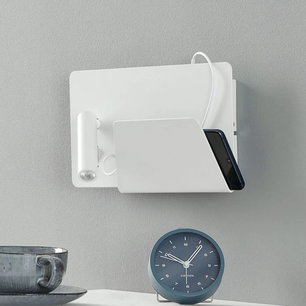 Væglamper ^ FARO BARCELONA Moderne LED væglampe Suau med USB ladestik