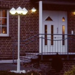 Albert Leuchten Lygtepæle > Moderne lygtepæl 181, hvid, 3 lyskilder