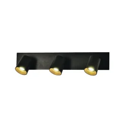 Fabas Luce Væglamper > Modo spot, 3 lyskilder, sort, dekorative ringe, GU10, aluminium