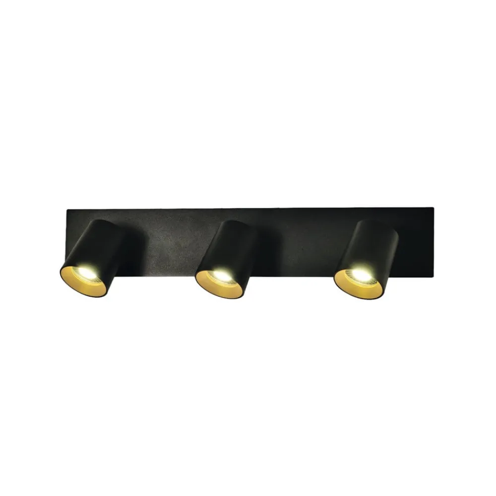 Fabas Luce Væglamper > Modo spot, 3 lyskilder, sort, dekorative ringe, GU10, aluminium