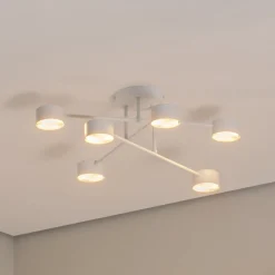 EMIBIG LIGHTING Loftlamper|Loftlamper > Modus 6 loftlampe, stål, 6 lyskilder, GX53, hvid