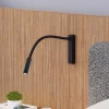 Molto Luce Væglamper > Arok LED-væglampe, sort, aluminium, fremspring 49 cm