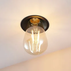 Loftlamper|Spotlights ^ Molto Luce LED indbygningslampe Willi 68R, sort, aluminium, E27
