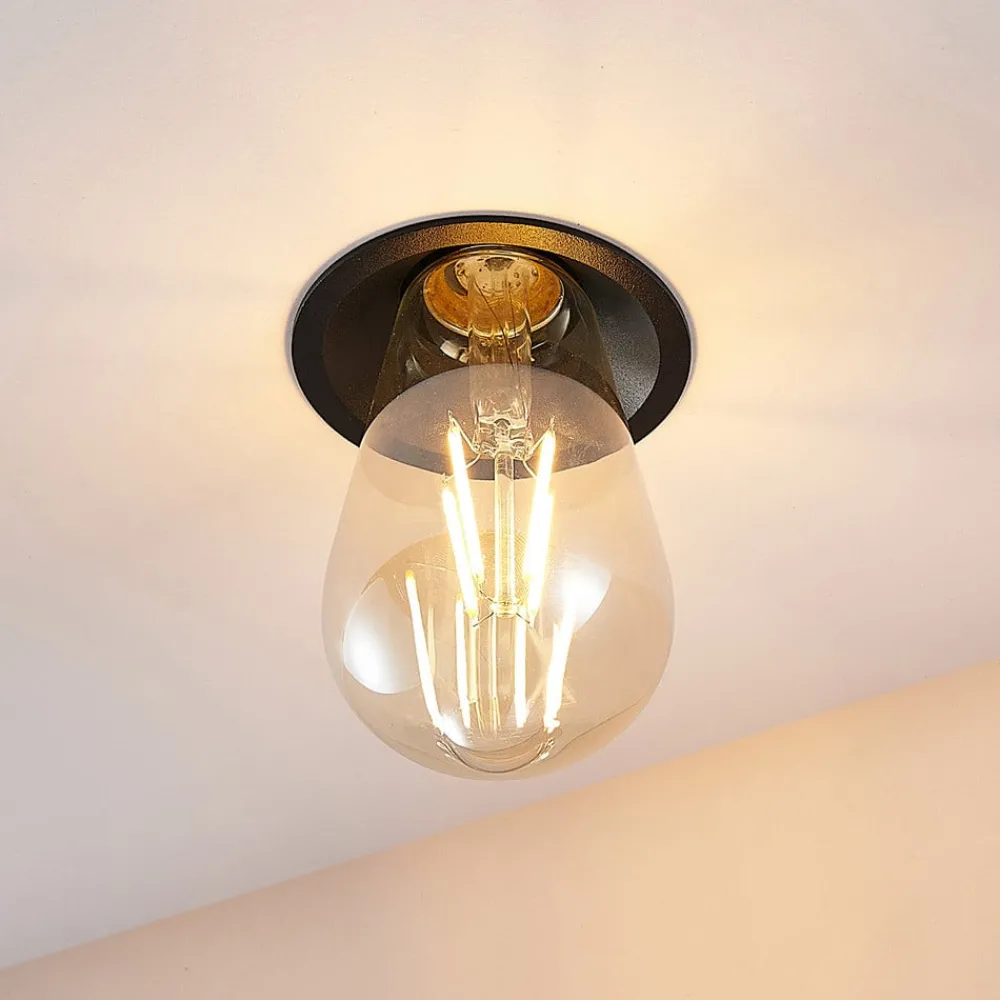 Loftlamper|Spotlights ^ Molto Luce LED indbygningslampe Willi 68R, sort, aluminium, E27