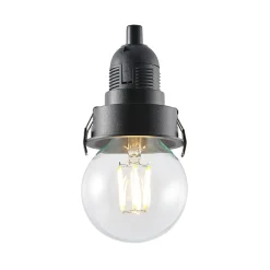Loftlamper|Spotlights ^ Molto Luce LED indbygningslampe Willi 68R, sort, aluminium, E27
