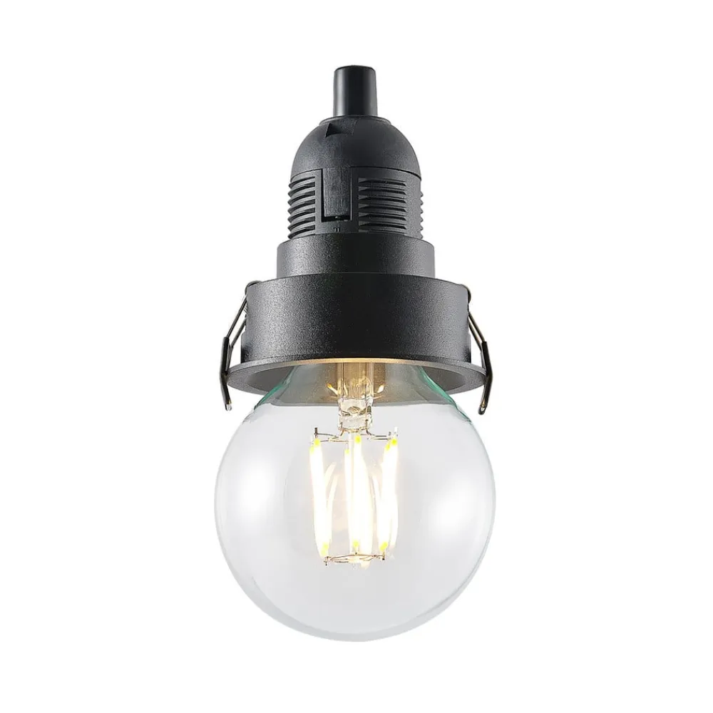 Loftlamper|Spotlights ^ Molto Luce LED indbygningslampe Willi 68R, sort, aluminium, E27