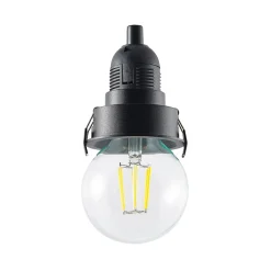 Loftlamper|Spotlights ^ Molto Luce LED indbygningslampe Willi 68R, sort, aluminium, E27