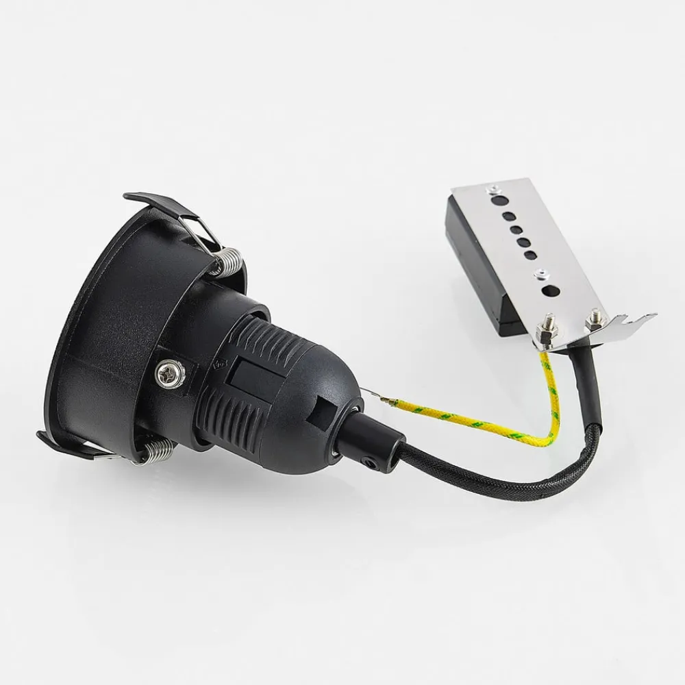 Loftlamper|Spotlights ^ Molto Luce LED indbygningslampe Willi 68R, sort, aluminium, E27