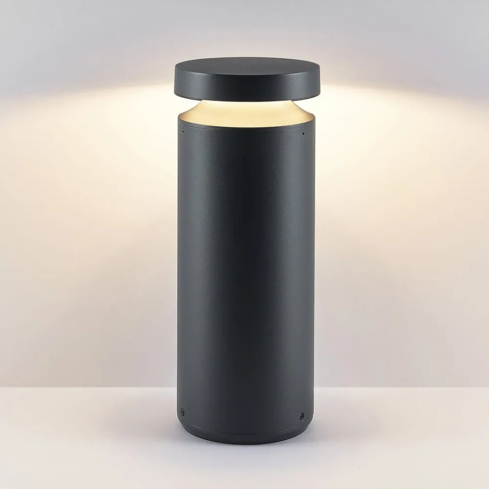 Molto Luce Sokkellamper > LED-sokkellampe Mona, Ø 18 cm, aluminium, højde 45 cm