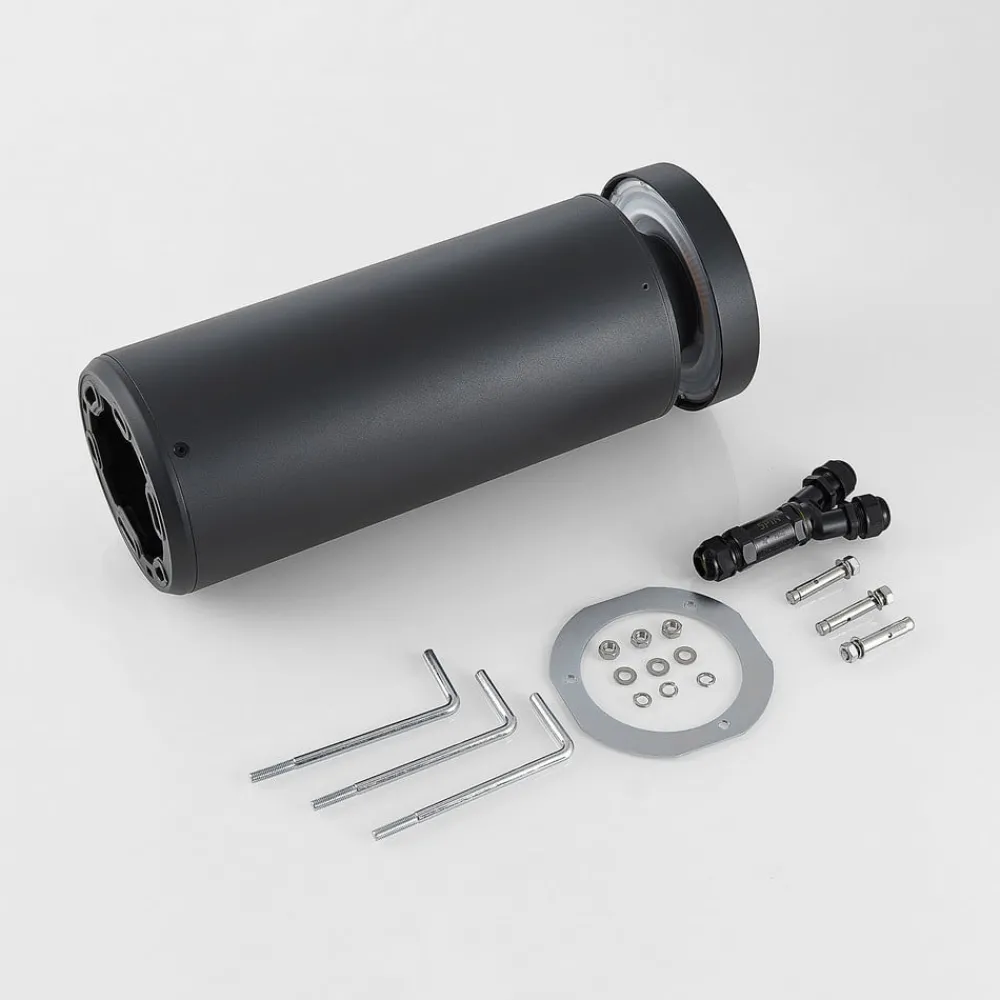 Molto Luce Sokkellamper > LED-sokkellampe Mona, Ø 18 cm, aluminium, højde 45 cm