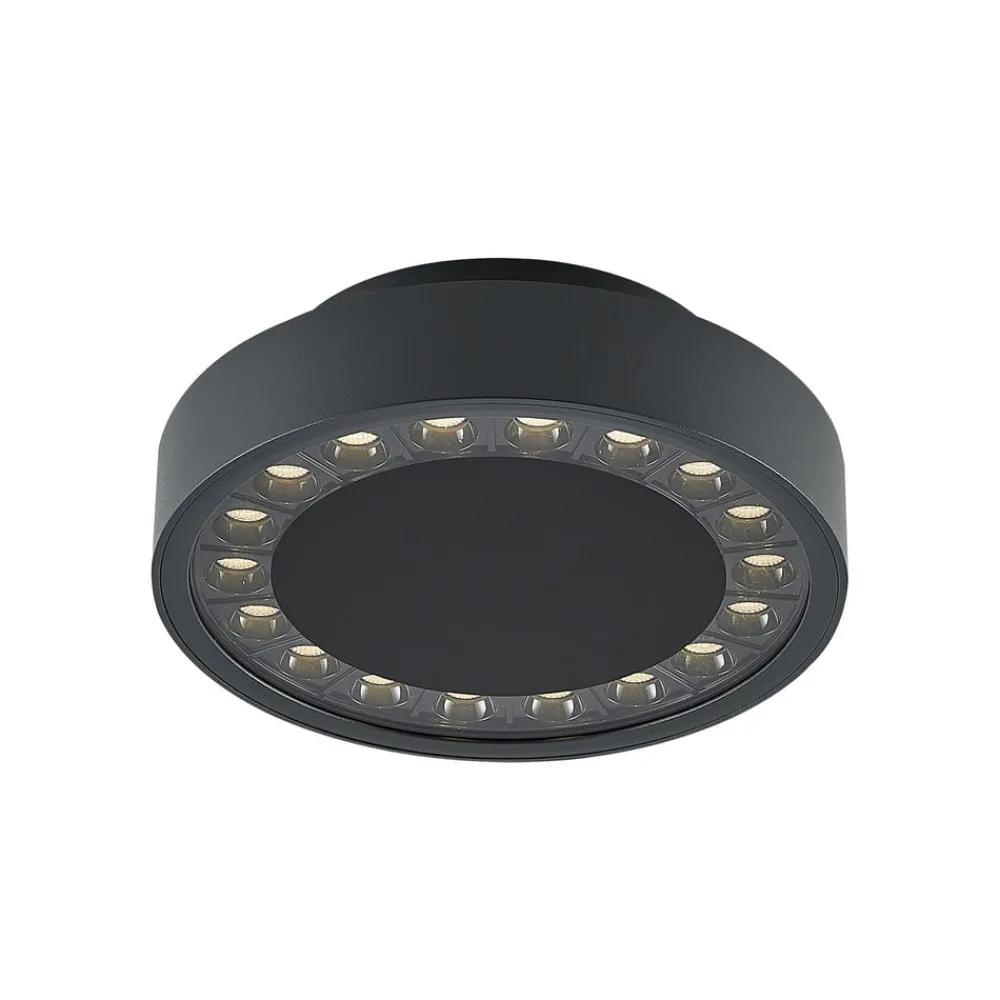 Molto Luce Udendørs Loftlamper > udendørs loftlampe Nona, Ø 18,2 cm, antracit