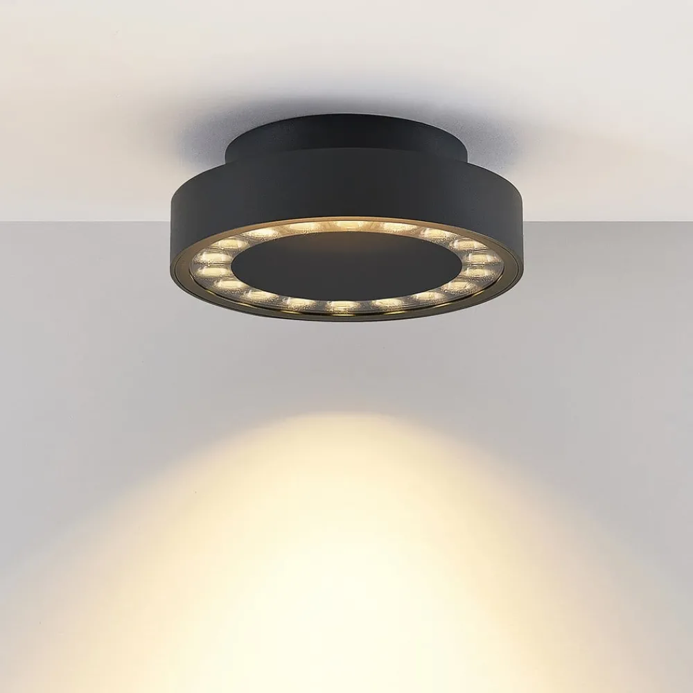 Molto Luce Udendørs Loftlamper > udendørs loftlampe Nona, Ø 18,2 cm, antracit