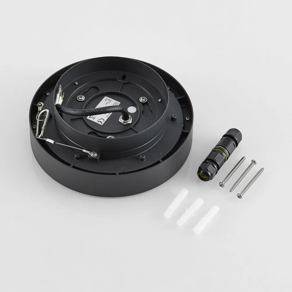 Molto Luce Udendørs Loftlamper > udendørs loftlampe Nona, Ø 18,2 cm, antracit