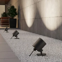Molto Luce Sokkellamper|Udendørs Spot > udendørs spotlampe Foris Round F, antracit