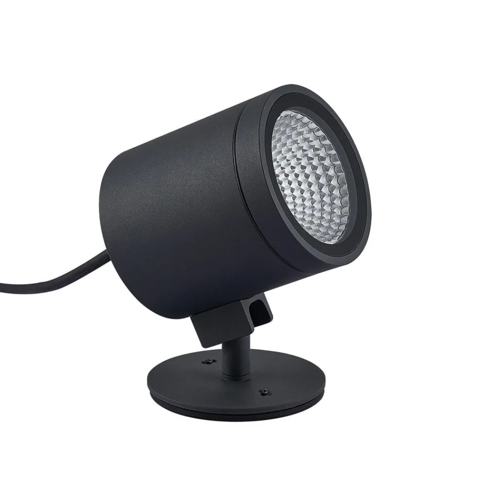 Molto Luce Sokkellamper|Udendørs Spot > udendørs spotlampe Foris Round F, antracit
