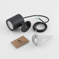 Molto Luce Sokkellamper|Udendørs Spot > udendørs spotlampe Foris Round F, antracit