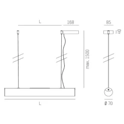 Arbejdsrum/Kontor ^ Molto Luce Valo PDI pendel 840 DALI 170,6cm