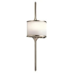 KICHLER Væg- Og Spejllamper > Mona LED-væglampe, IP44, højde 55,9 cm, fortinnet