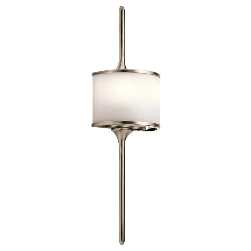 KICHLER Væg- Og Spejllamper > Mona LED-væglampe, IP44, højde 55,9 cm, fortinnet