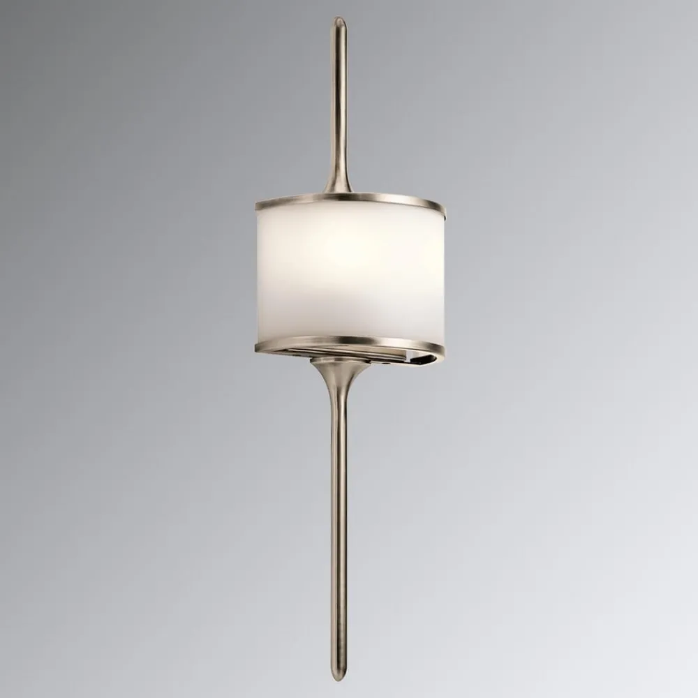 KICHLER Væg- Og Spejllamper > Mona LED-væglampe, IP44, højde 55,9 cm, fortinnet
