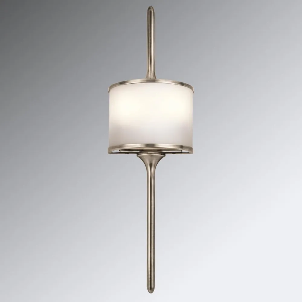 KICHLER Væg- Og Spejllamper > Mona LED-væglampe, IP44, højde 55,9 cm, fortinnet