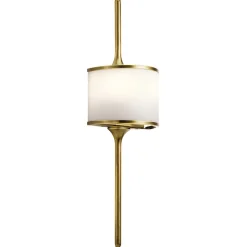 KICHLER Væg- Og Spejllamper > Mona LED-væglampe IP44 højde 55,9cm natur messing