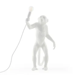 Dekorationsbelysning ^ SELETTI Monkey Lamp deko LED-bordlampe, hvid, stående