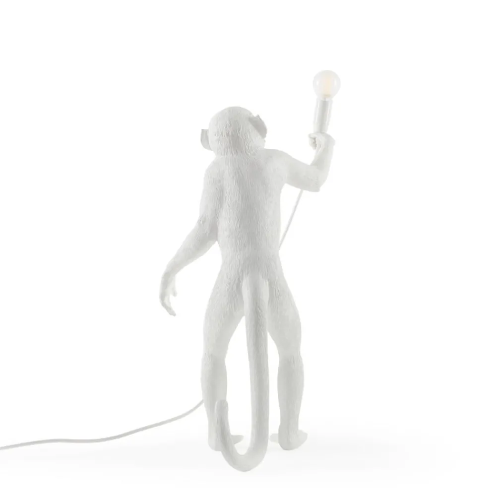 Dekorationsbelysning ^ SELETTI Monkey Lamp deko LED-bordlampe, hvid, stående
