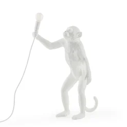 Dekorationsbelysning ^ SELETTI Monkey Lamp deko LED-bordlampe, hvid, stående