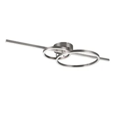 Loftlamper ^ Trio Lighting Montilla LED-loftlampe 3 lyskilder fjernbet nikkel