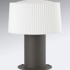FARO BARCELONA Sokkellamper > Muffin sokkellampe med rillet skærm, 25,9 cm