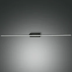Væg- Og Spejllamper|Væglamper ^ Fabas Luce Nala LED-spejllampe, sort, bredde 110 cm, metal
