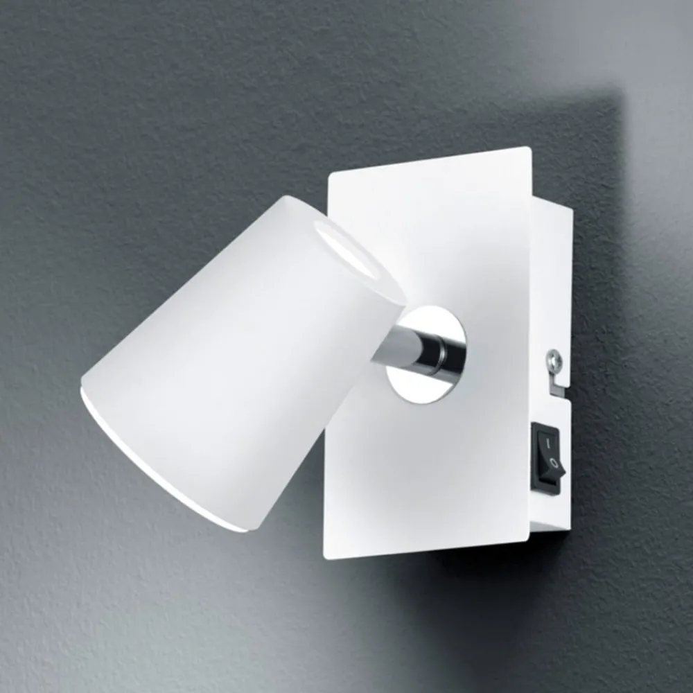 Trio Lighting Spotlights|Væglamper > Narcos hvide LED-vægspot med drejeligt hoved