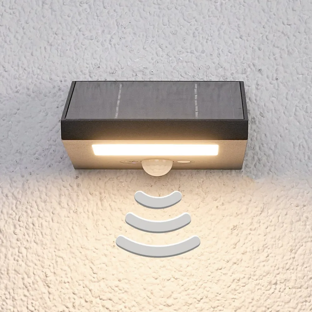 Lucande Væglampe Med Sensor|Solcellelamper > Nedadstrålende solcelle udendørs væglampe Felin