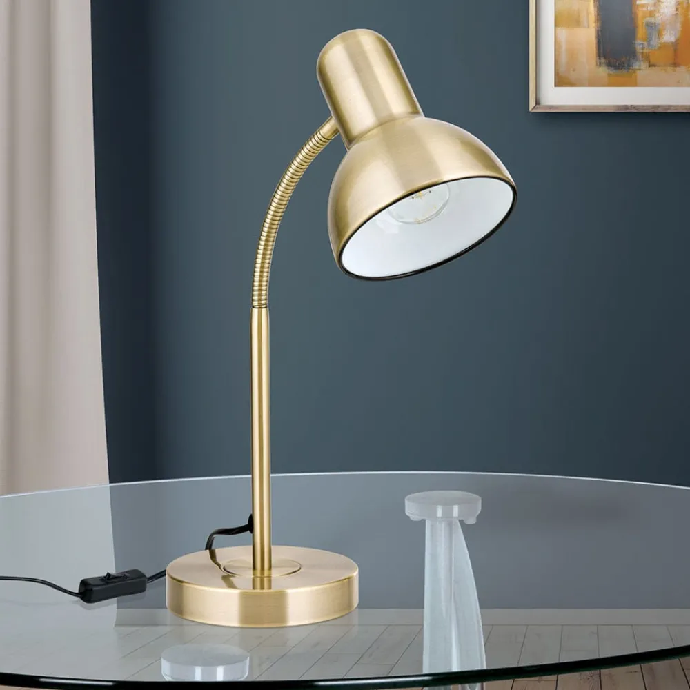 ORION Bordlamper > Nemo skrivebordslampe, fleksibel, antik messing