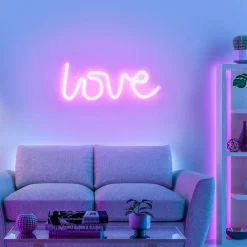 JUST LIGHT. GmbH Dekorationsbelysning > Neon Love LED-væglampe, USB