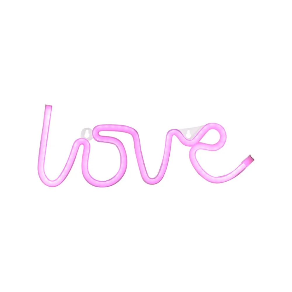 JUST LIGHT. GmbH Dekorationsbelysning > Neon Love LED-væglampe, USB