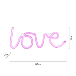 JUST LIGHT. GmbH Dekorationsbelysning > Neon Love LED-væglampe, USB