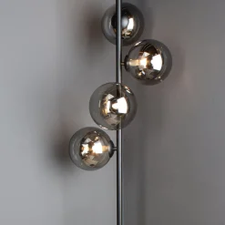 Eco-Light Gulvlamper|Gulvlamper > Neptun gulvlampe med røgglaskugler, sort