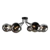 Eco-Light Loftlamper > Neptun loftlampe, sort, 8 røgglaskugler