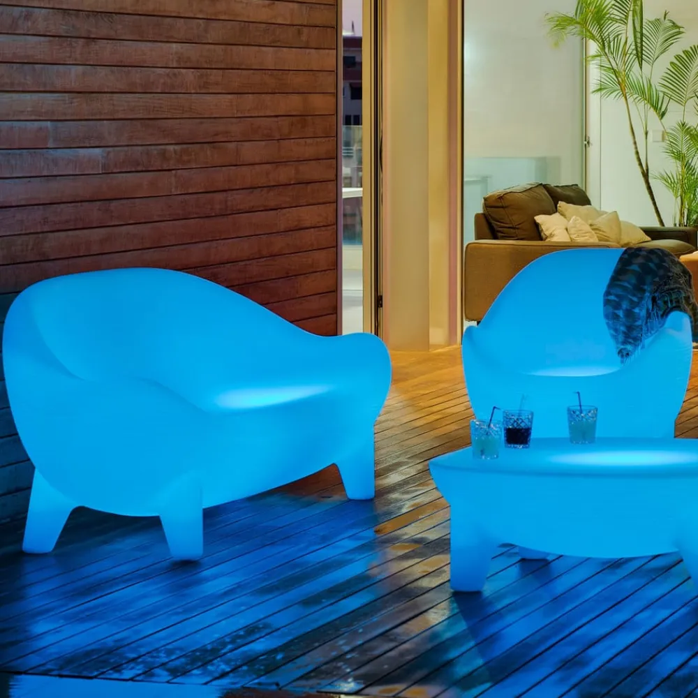 Møbel Og Interiør ^ Newgarden Aruba LED-lænestol, solcelle + genopladeligt batteri