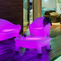 Møbel Og Interiør ^ Newgarden Aruba LED-lænestol, solcelle + genopladeligt batteri
