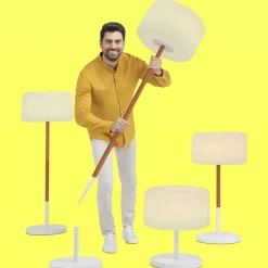 Solcellelamper|Udendørs Spot ^ Newgarden Chloe Plant gulvlampe med solceller i træ