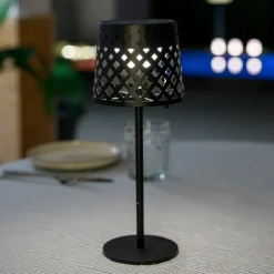 Newgarden Dekorationsbelysning|Solcellelamper > LED-bordlampe Gretita, sort, metal